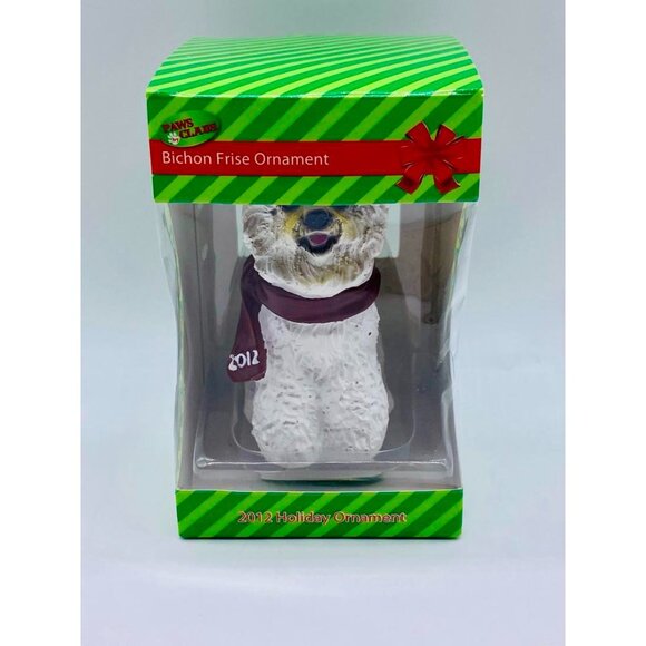 Bichon Frise Dog 2012 Holiday Christmas Ornament In Box by Paws & Claws READ - Picture 2 of 14